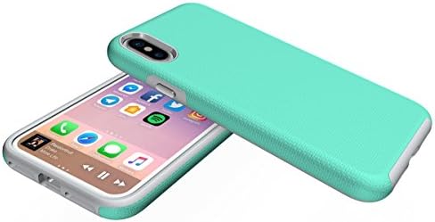 iPhone X Case, MXWANG Armor Shock Absorbing Heavy Duty TPU + PC Dual Guard Protection Series Case for Apple iPhone X (2017) - Green