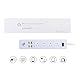 Gogo-Walking 4-Outlets Surge Protector Power Strip with 4 High Speed USB Charger extension cord 2000W/15A for iPhone 7 /6 /6s plus iPad Air Mini Samsung Smartphone Tablet Laptop (6Ft Cord, white)