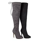 Brinley Co. Womens High Heel Over-the-knee Boots
