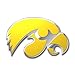FANMATS 60528 Iowa Hawkeyes Heavy Duty Aluminum Embossed Color Emblem, Auto Emblem Decal