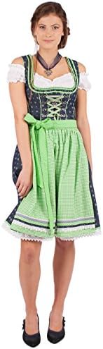 Minidirndl 2pcs. Mirinda blue apple 55cm