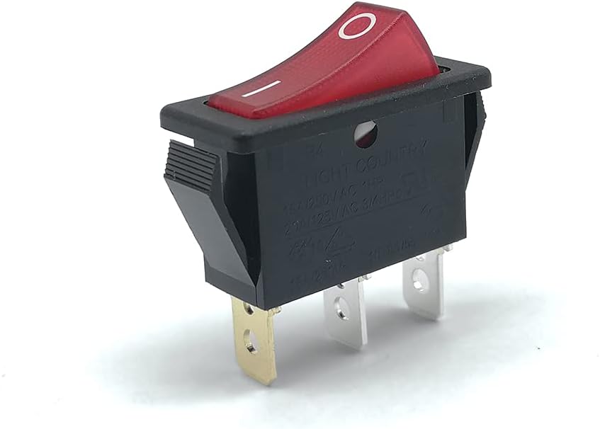 Rocker Switch Lighted On Off for Electric Fireplaces FMI Desa 120927-24 120 Volt