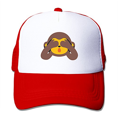 MZONE Adult Mesh Hats Monkey Emoji 
