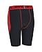Under Armour Boys' HeatGear Armour Up Fitted Shorts – Long, Black (001)/Risk Red, Youth Medium
