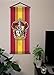 Harry Potter Style Striped Banner - Gryffindor Flag 43in x 16in - High Quality Wall Scroll - Ready to Hang - Perfect Barware Man Cave Gift - Unique HP Collectible Accessories