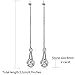 Licliz 2ct Cubic Zirconia Long Dangle Earrings 18k White Gold Plated Threader earrings