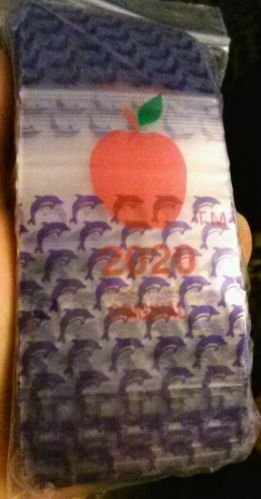 2020 Apple Mini Ziplock Baggies Green on Clear Background You Choose 100 Bags 2