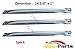 Hongso 14 5/8 inch Grill Pipe Burners Replacement for Sunbeam Nexgrill Grill Master 720-0697 7200697, Brinkmann 810-1415-F 810-9400-0 810-1420-1 Grill, Stainless Steel, 812-7140-0, 3-Pack, SBD251
