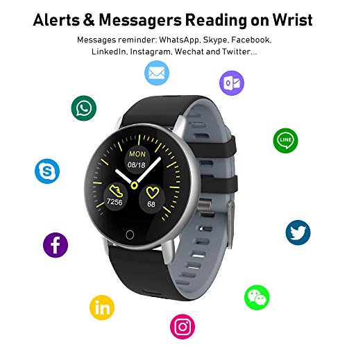 Smart Watch for Android iOS Phone, WELTEAYO Activity Fitness Tracker Watches Smartwatch with IP67Waterproof Notification SMS Heart Rate, Sleep Monitor Compatible for Men Women - Thumbnail 3