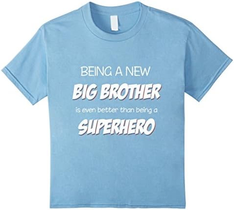 unisex-child Big Brother Shirt with Little brother kids t-shirt for boys 4 Baby Blue