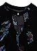 ZXZY Women Bohemian Floral Print Shirts and Blouses BLACK CHIFFON BLOUSE