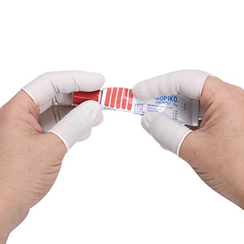 ADrivWell 200pcs Disposable Latex Finger Cots Medium Anti-Static Rubber Fingertips Protective Finger Gloves for Electronic Repair,Nail Art,Crafting Industrial - Thumbnail 3