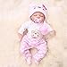 OtardDolls Reborn Baby Dolls Lifelike Realistic Sleeping Girl with Puppy Clothes Soft Vinyl Children Gifts (Lovely Puppy)