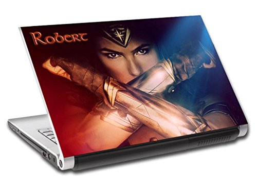 Wonder Woman Movie Personalized LAPTOP Skin Vinyl Decal Sticker ANY NAME L380, 17"