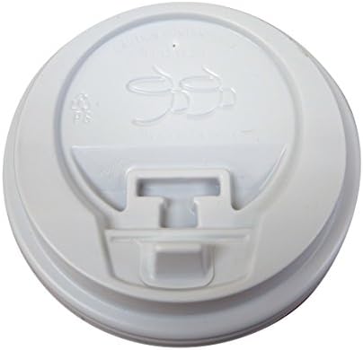 Gogo Reclosable Tear Tab Hot Cup Dome Lids, White 50/bag