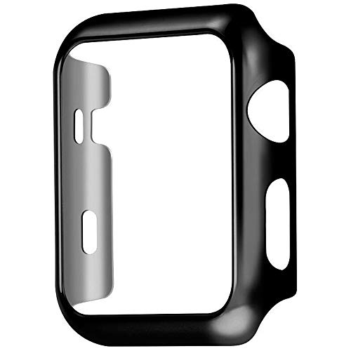 Hayder iPhone Watch Case Series 3 Ultra Slim Electroplate Anti-Scratch Protective Cover with Screen Protector for iPhone Watch Case 38mm / 42mm Series 3 (42mm, Black)