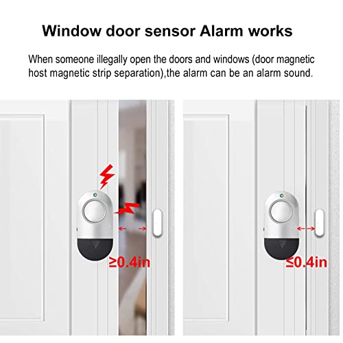 Door Window Alarms, Toeeson 120DB Pool Door Alarms for Kids Safety