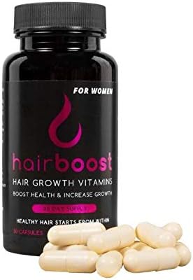 VYTALIVING Hairboost Hair Growth Vitamins for Women (30 Capsules, 30 Day Supply) - Vegan Supplement - Longer, Stronger, Thicker Hair - Hair Growth Tablet