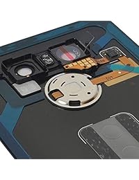 BSDTECH para G6 impermeable panel trasero de cristal, cubierta de puerta de la batería + cubierta de lente de la cámara montaje completo piezas de repuesto con huella dactilar para LG G6 H871 H872 US997 VS998 LS993