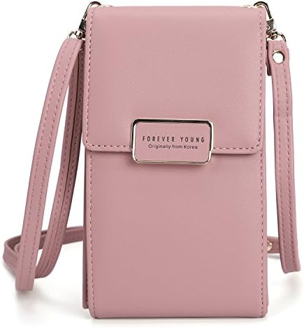 Small Crossbody Bag Messenger Bag Wallet Case Cell Phone Purse Wallet Cellphone Pouch Roomy Pockets For Women (Pink, universal size)