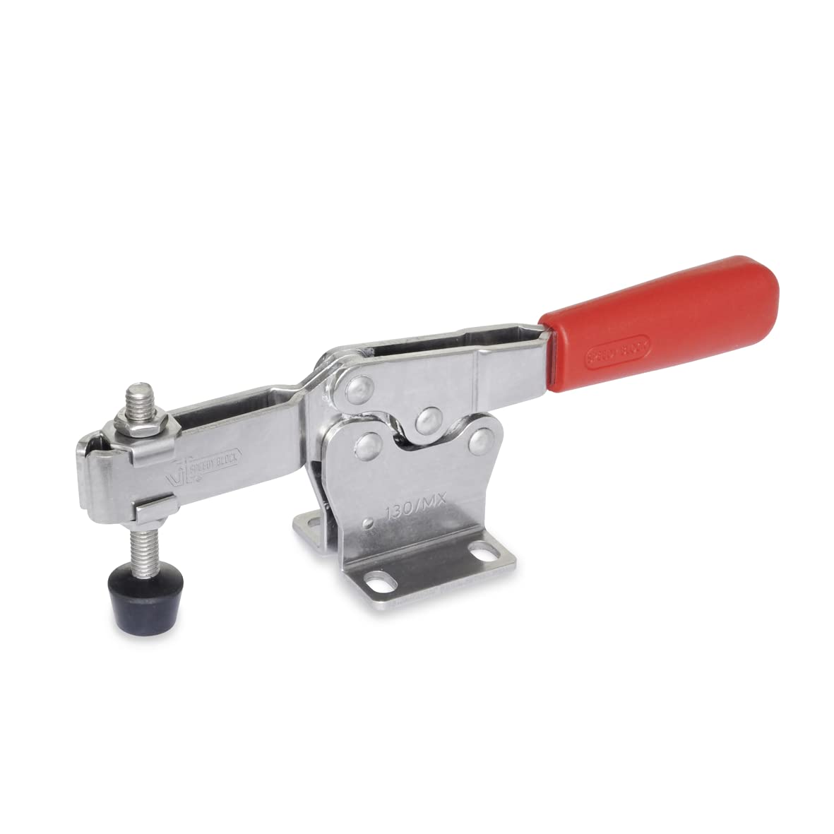 Ganter Normelemente Horizontal clamp with Horizontal Base, GN 820-130-MC, Steel, galvanised, Blue passivated, Pack of 1