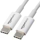 AmazonBasics USB Type-C to USB Type-C 2.0 Charger Cable - 6 Feet (1.8 Meters) - White