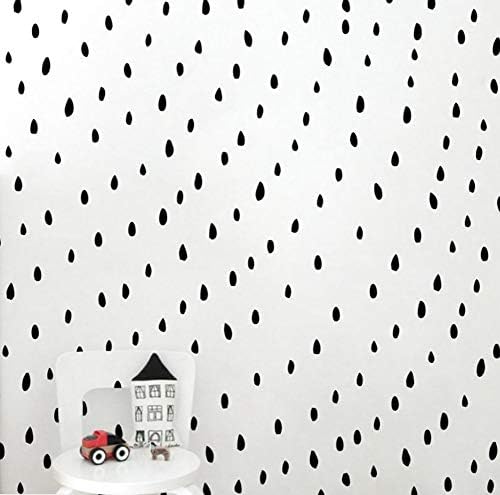 Qliyt Hand Drawn Watermelon Seeds Wall Decal Vinyl Stickers, Irregular Polka Dots Wall Decals Baby Nursery Kids Room Art Decor 100Pcs