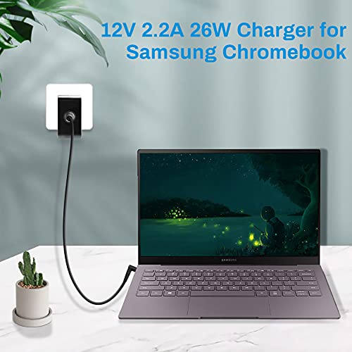 UL Listed 12V 2.2A 26W Charger Laptop AC Adapter Power Supply Cord Compatible with Samsung Chromebook 3 2 XE500C13 PA-1250-98 XE501C13 XE303C12 XE500C12 XE503C12 XE503C32 Tablet 11.6