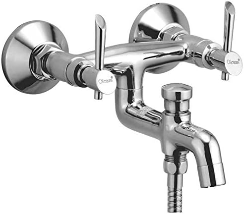 Oleanna Ofyntmwtts Fancy Brass Non Telephonic Wall Mixer With Tip-ton Spout (Silver, Chrome Finish)