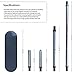 Reusable Straws Stainless Steel Metal - Telescopic Long Drinking Straw that is Portable, Collapsible, Retractable and Creates Zero Waste - Travel Case & Cleaning Tool Included (Graphite)