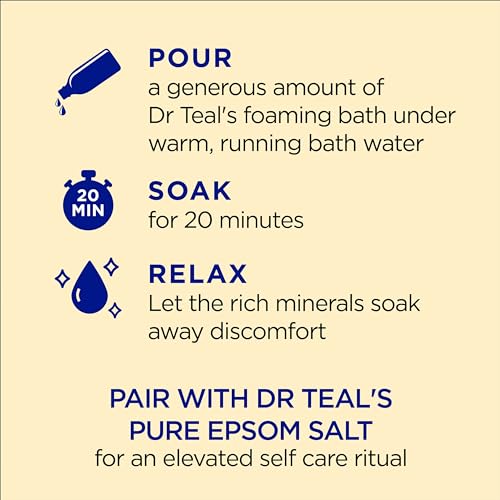 Dr Teal's Foaming Bath With Pure Epsom Salt, Prebiotic Lemon Balm