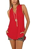 Eliacher Women's Casual Summer Women Blouse Tops Sleeveless Shirt 6640 (XXL, 4)