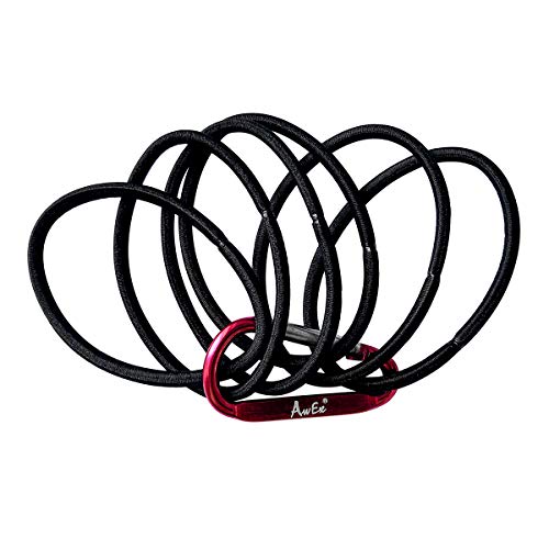 AwEx LARGE Black Hair Ties for Thick Hair,72 PCS,4 mm, Dual Wear Hair Bands,No Metal Hair Elastics,No Pull Ponytail Holder