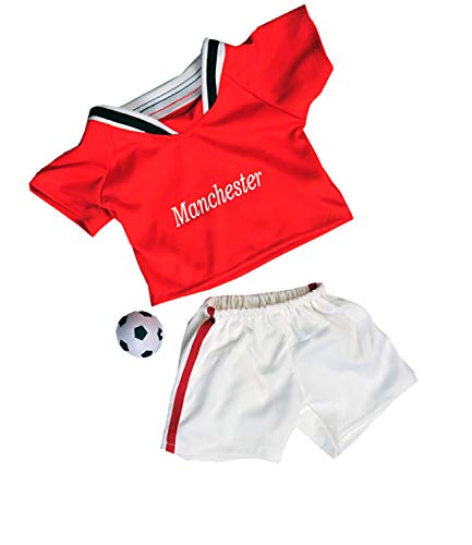 "Manchester" Soccer Outfit with Ball Fits Most 8"-10" Webkinz, Shining Star and 8"-10" Make Your Own Stuffed Animals and Build-A-Bear