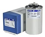 Genteq - 55 + 7.5 uF MFD x 370 VAC GE Industrial Replacement Dual Capacitor Round # C35575R / 97F9973