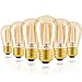 Hizashi 2 Watt S14 Amber Replacement Glass Bulbs 2200K Dimmable E26 LED Light Bulbs for Outdoor Patio String Lights - 11W-25W Incandescent Edison Bulbs Replacement, UL Listed - 6 Pack primary