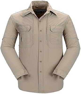 Free Soldier Camisa para hombre de manga larga, transpirable, secado rápido, protección UV, caqui: Amazon.es: Deportes y aire libre