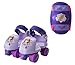 PlayWheels Disney Sofia the First Glitter Kids Roller Skates with Knee Pads - Junior Size 6-12