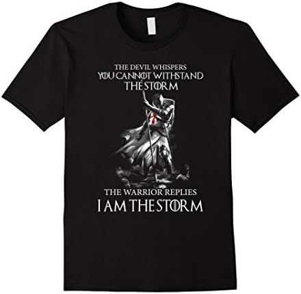 Men's Knight Templar - I AM THE STORM Tee shirt Large Black