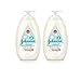 Johnson's CottonTouch Newborn Baby Face and Body Lotion, Hypoallergenic and Paraben-Free Moisturization for Baby's Sensitive Skin, Made with Real Cotton Twin Pack, 2 x 27.1 fl. oz