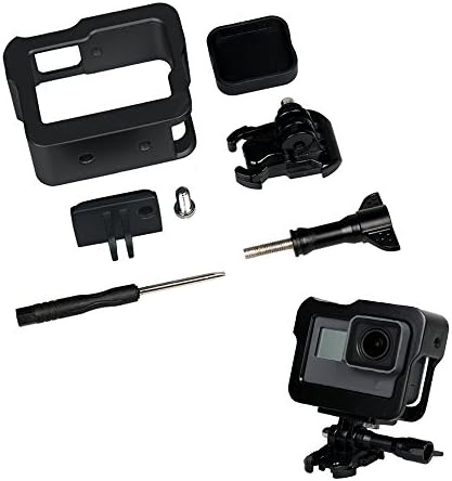 Maxun Aluminium Alloy Skeleton Thick Solid Protective Case Shell with Lens Cap for Gopro Hero 5 Black Camera