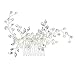 Mlouye Women Bridal Hair Comb Handmade Bendable Clear Crystal Bead Ivory Color Simulatd Pearl Leaf Vine Filigree Flower Wedding Hair Accessories for Bride and Bridesmaids