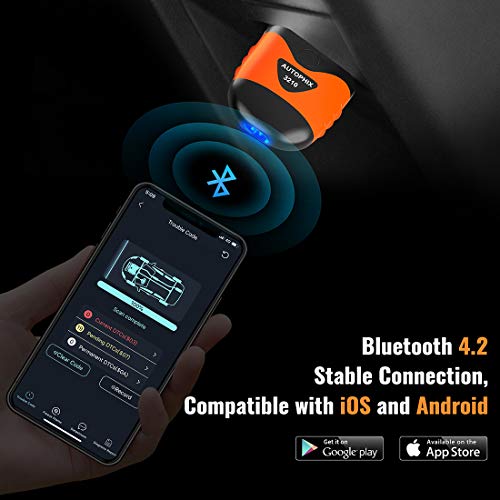 AUTOPHIX 3210 Bluetooth OBD2 Enhanced Car Diagnostic Scanner for iPhone, iPad & Android, Fault Code Reader Plus Battery Tester Exclusive App for Quality-Newest Generation