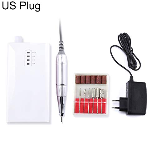 xxiaoTHAWxe Nail Drill Machine Professional 30000RPM Efile Electric Nail Drill Remove Acrylic Nail Gel Polish Extension Gel Manicure Drill for Home and Salon Use WhiteUS Plug