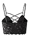 Fifth Parallel Threads FPT Strappy Lace Front Pullover Bralette, Bwpeper089_black, Small