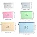 APLANET 12pcs 6-Sized Zipper Folder Mesh Document Pouches Storage Zipper Bag (6 Colors), Office Supplies, Travel Storage Bags