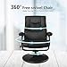 Giantex Recliner Chair w/Ottoman, 360 Degree Swivel PU Leather Armchair w/Footrest, Leisure Lounge Chair w/Leather Wrapped Base, for Home Living Room, Black