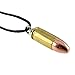 Bullet Metal Pendant Choker Necklace Black Cord Charm Mens Punk Gun Ammo Jewelry
