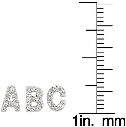 1 PAVOI+Sterling+Simulated+Earrings+Alphabet