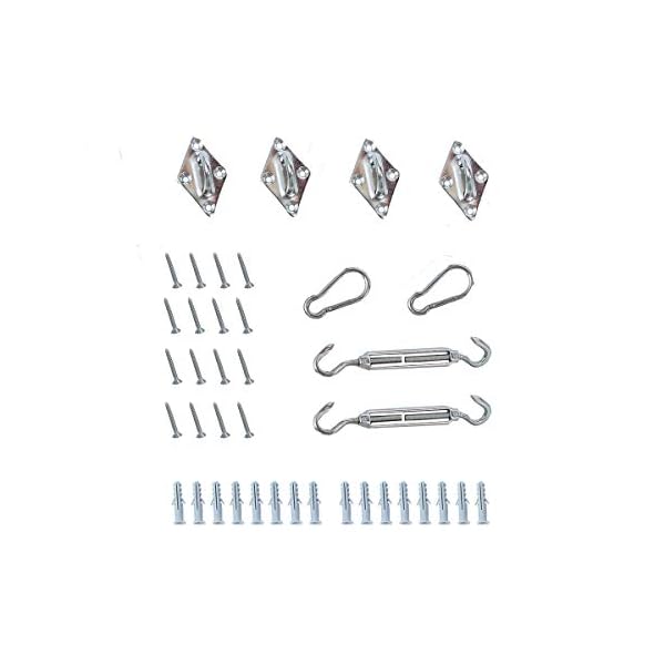 Allein 40Pcs Sonnensegel Befestigungs, Sonnenschutz Segel Fixing Kit 304 Edelstahl, Wandhalterung Sonnensegel…